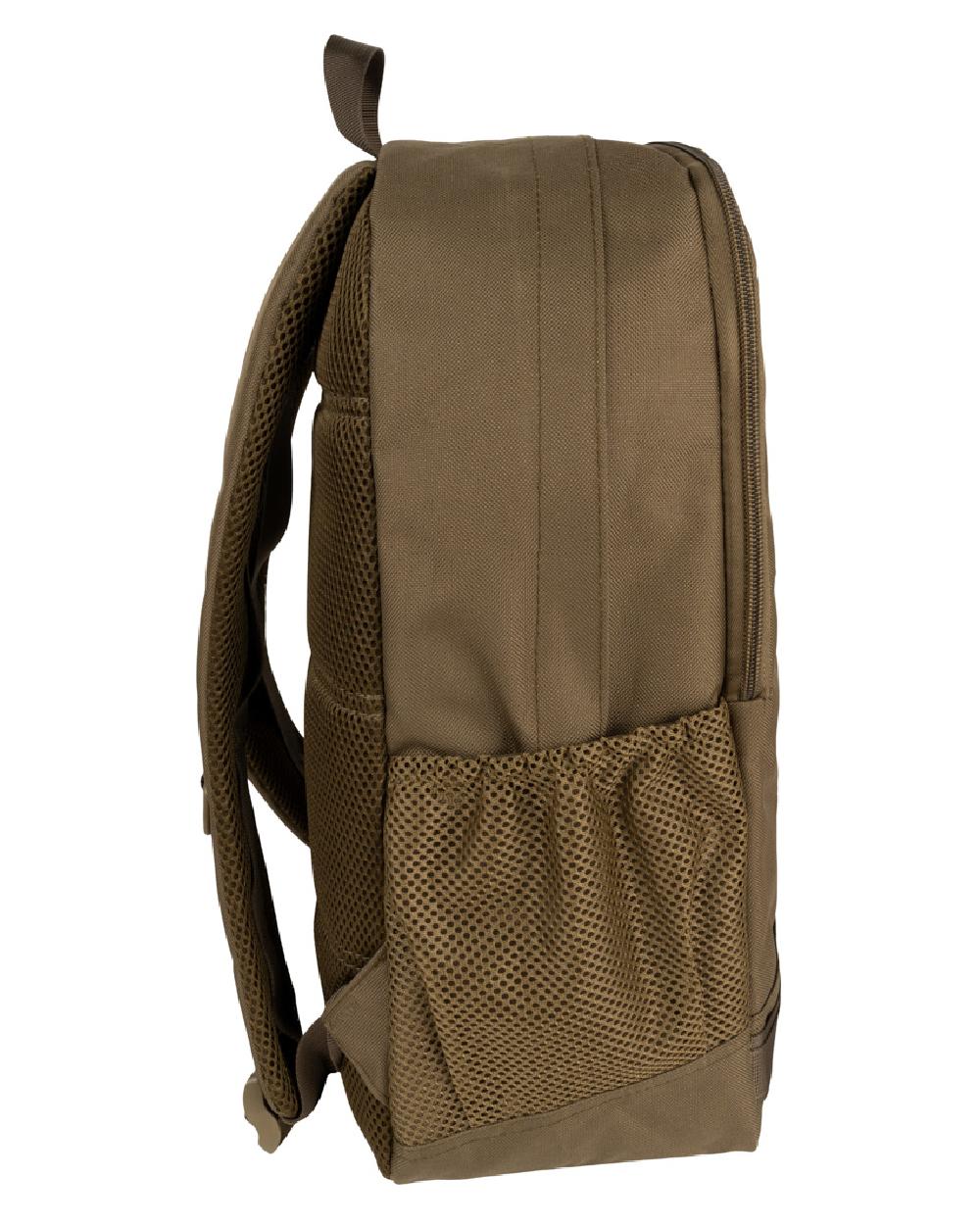 Olive Brown coloured Jack Pyke Falcon Rucksack on white background #colour_olive-brown