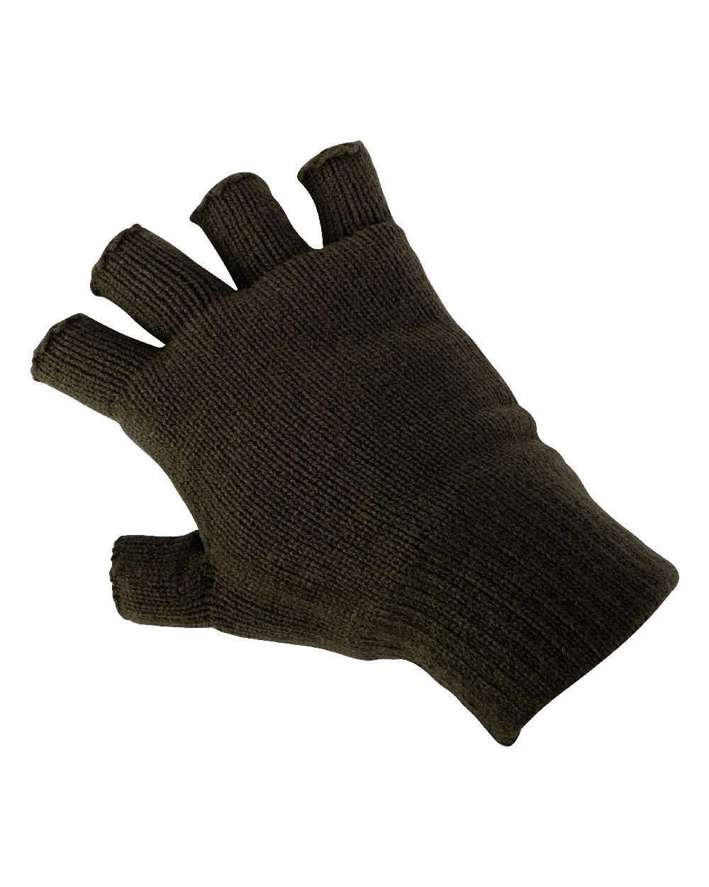 Green coloured Jack Pyke Fingerless Mitts on white background #colour_green