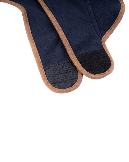 Navy coloured Fleece Dog Coat on white background #colour_navy