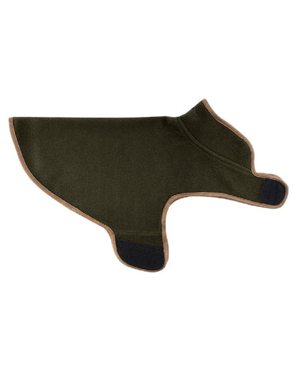 Dark Olive coloured Fleece Dog Coat on white background #colour_dark-olive