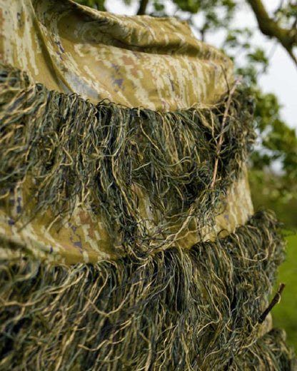 Camo coloured Jack Pyke Ghillie Hide Net on forest background #colour_camo
