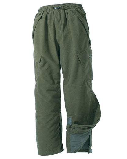 Green coloured Jack Pyke Hunters Trousers on white background #colour_green