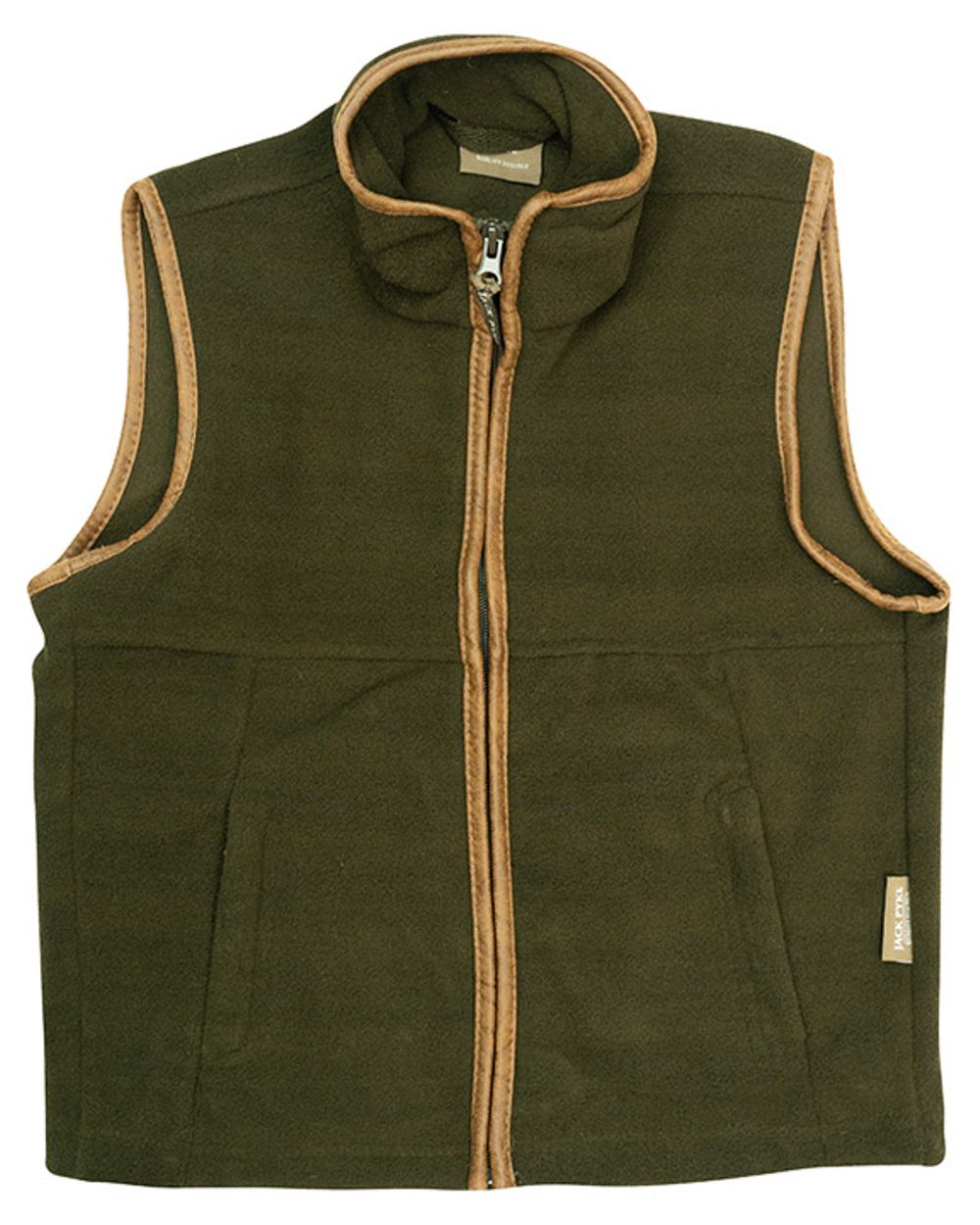 Dark Olive coloured Jack Pyke Junior Countryman Gilet on white background #colour_dark-olive