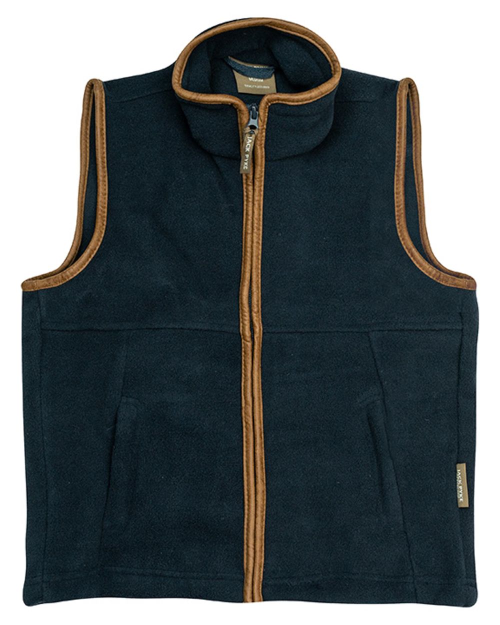 Navy coloured Jack Pyke Junior Countryman Gilet on white background #colour_navy