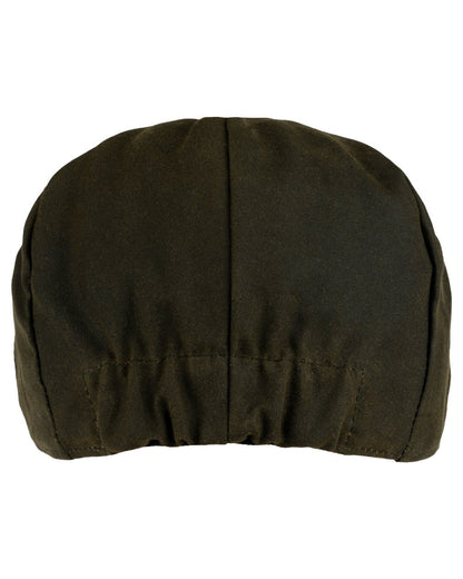 Green coloured Jack Pyke Junior Wax Flat Cap on white background #colour_green