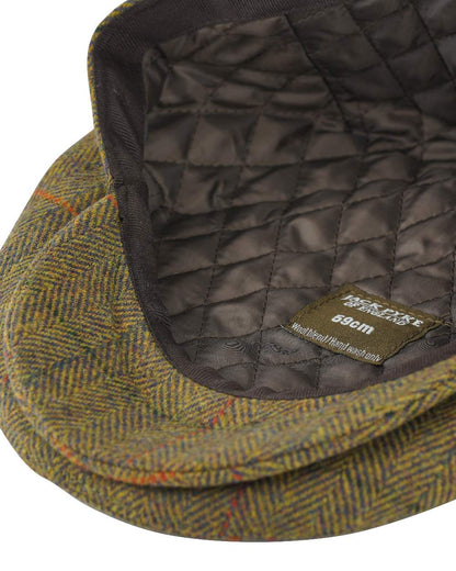 Brown coloured Jack Pyke Junior Wool Blend Flat Cap on white background #colour_brown