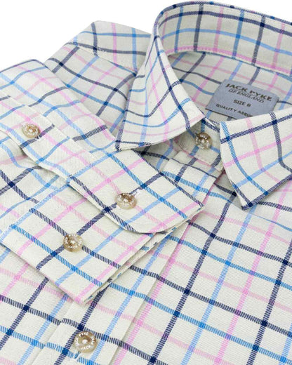 Navy coloured Jack Pyke Ladies Countryman Shirt on white background #colour_navy