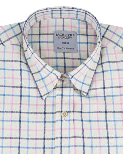 Navy coloured Jack Pyke Ladies Countryman Shirt on white background #colour_navy