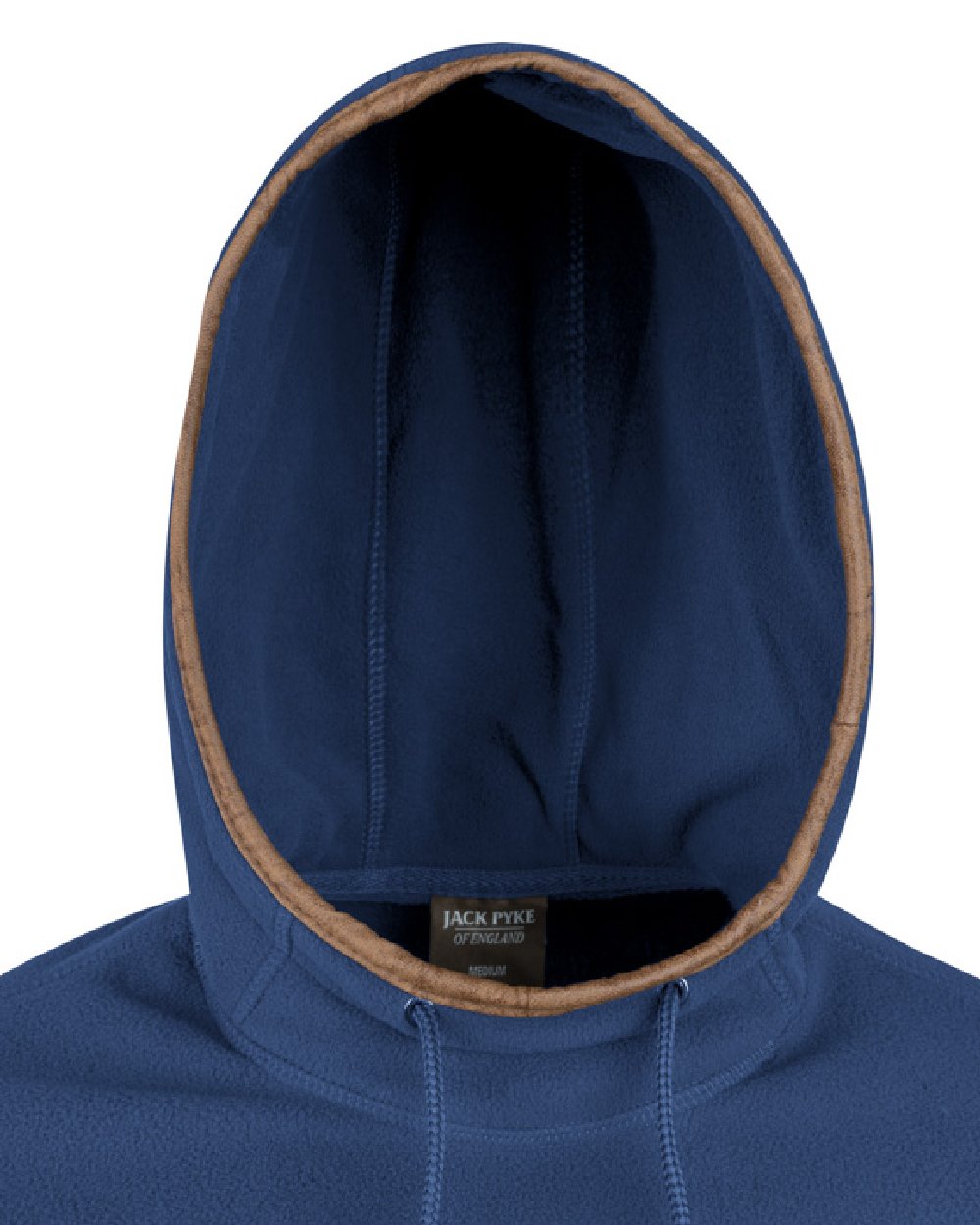 Denim coloured Jack Pyke Ladies Fleece Hoodie on white background #colour_denim