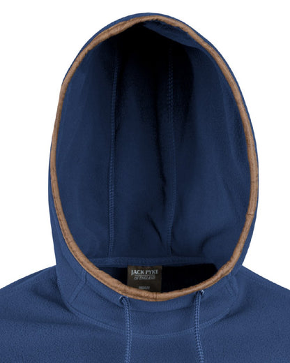 Denim coloured Jack Pyke Ladies Fleece Hoodie on white background #colour_denim