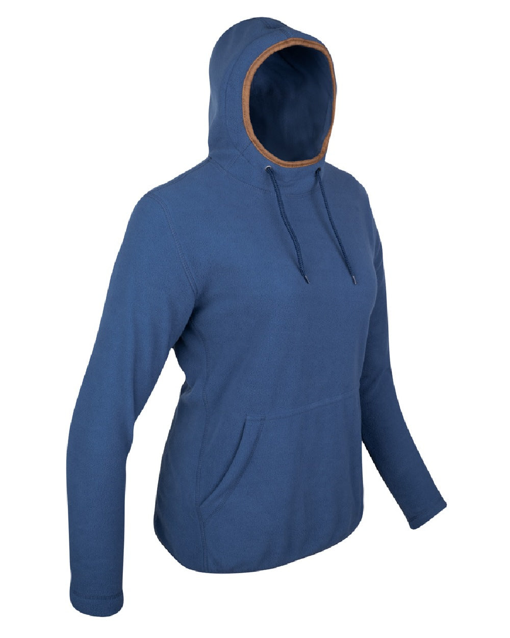Denim coloured Jack Pyke Ladies Fleece Hoodie on white background #colour_denim