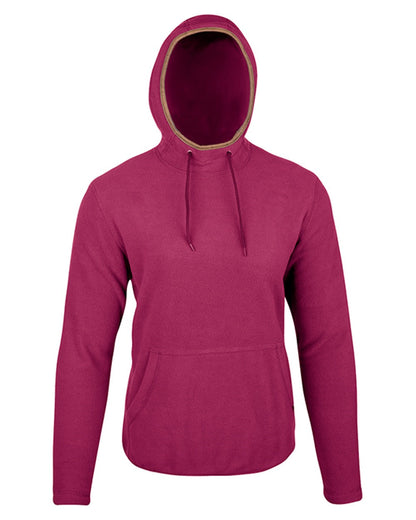 Roselle coloured Jack Pyke Ladies Fleece Hoodie on white background #colour_roselle
