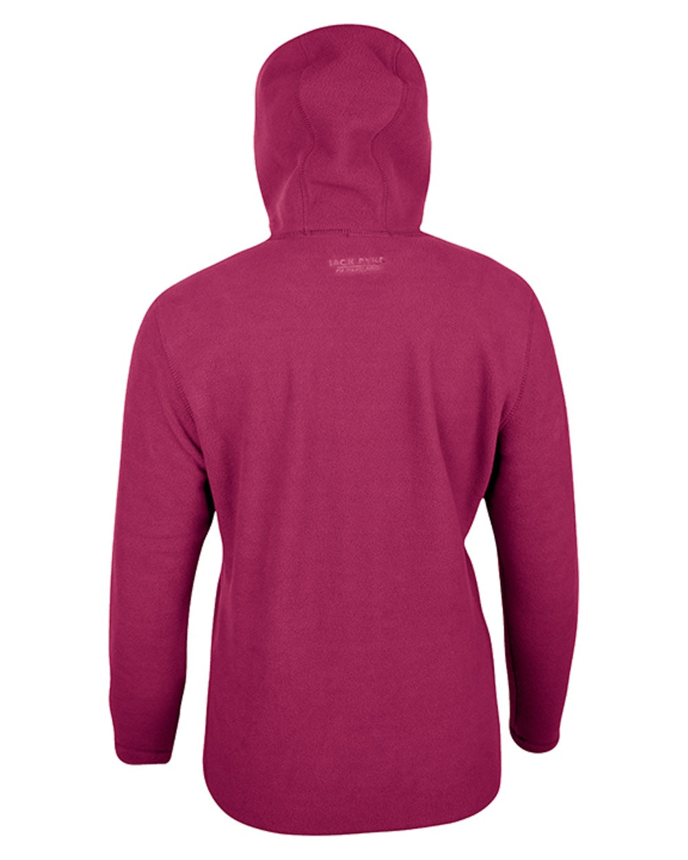 Roselle coloured Jack Pyke Ladies Fleece Hoodie on white background #colour_roselle