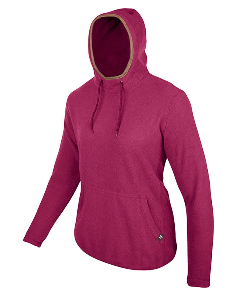 Roselle coloured Jack Pyke Ladies Fleece Hoodie on white background #colour_roselle