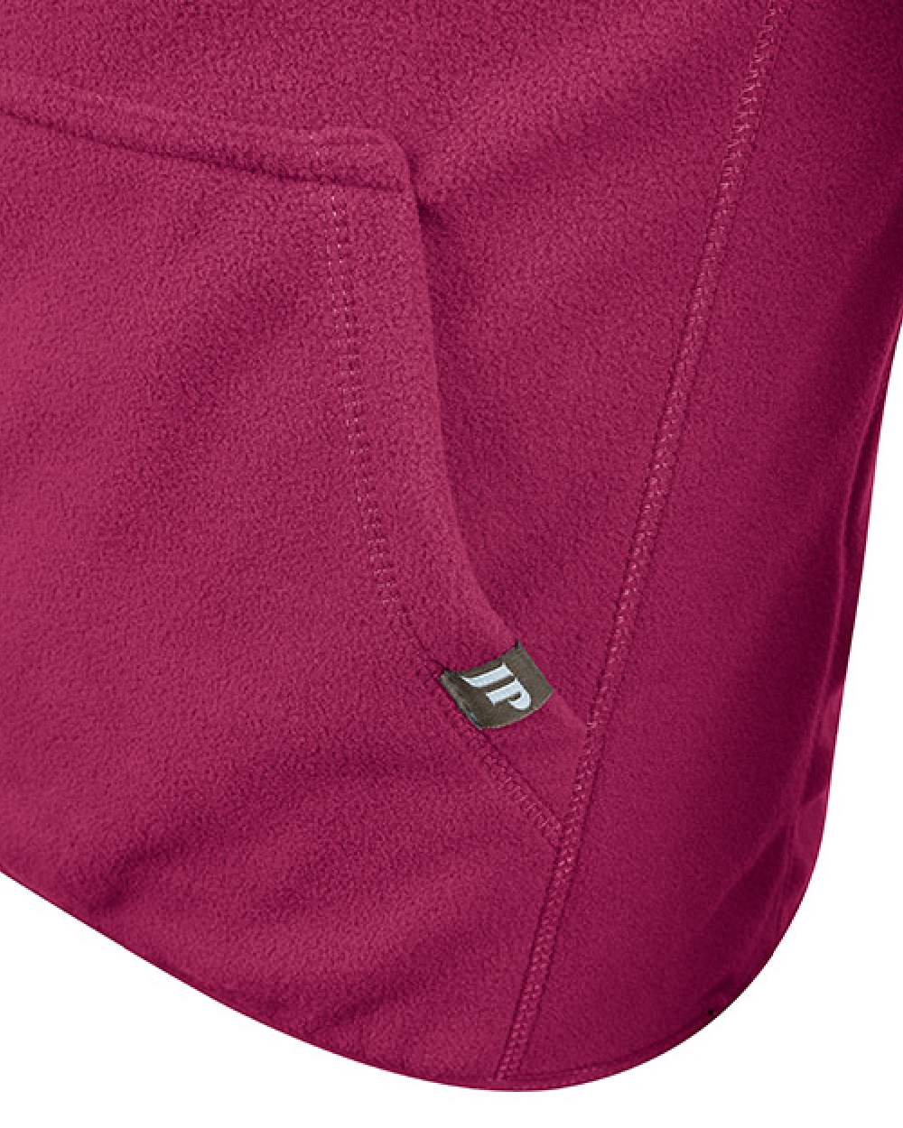 Roselle coloured Jack Pyke Ladies Fleece Hoodie on white background #colour_roselle