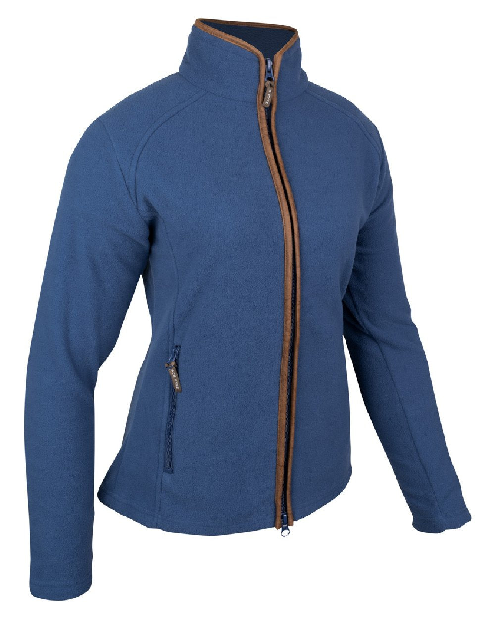 Denim coloured Jack Pyke Ladies Fleece Jacket on white background #colour_denim