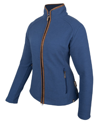 Denim coloured Jack Pyke Ladies Fleece Jacket on white background #colour_denim
