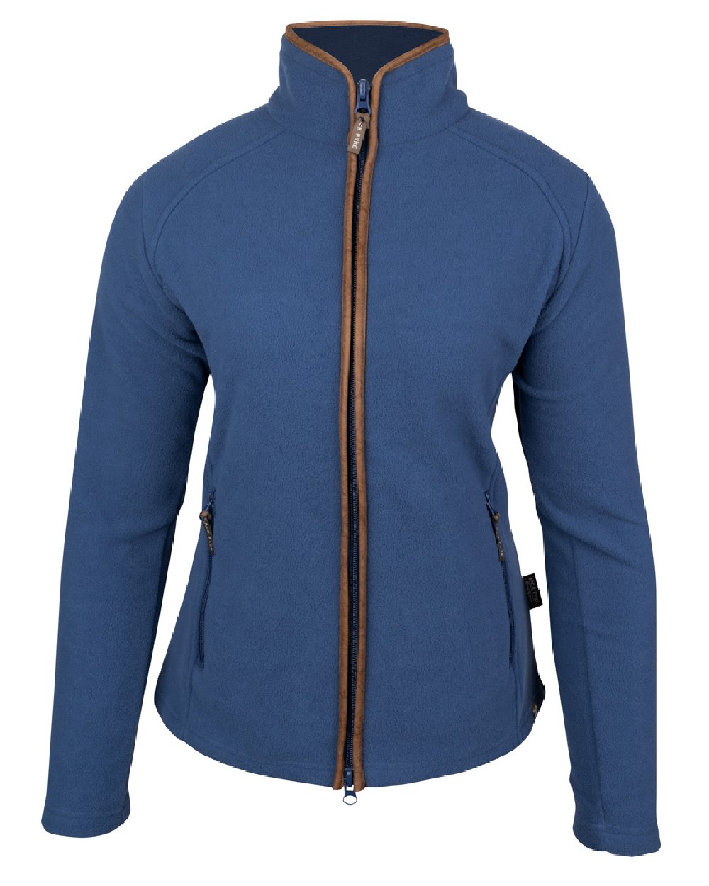 Denim coloured Jack Pyke Ladies Fleece Jacket on white background #colour_denim