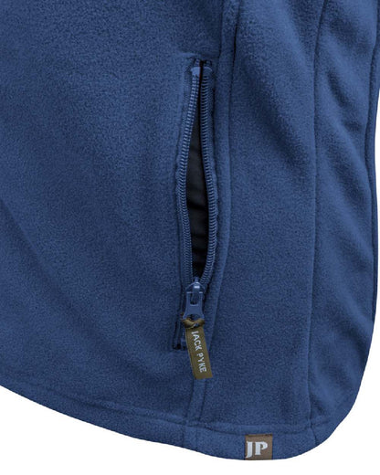 Denim coloured Jack Pyke Ladies Fleece Jacket on white background #colour_denim
