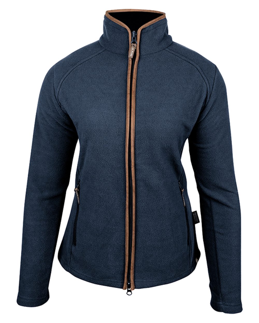 Navy coloured Jack Pyke Ladies Fleece Jacket on white background #colour_navy
