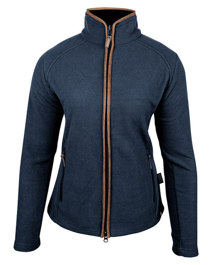 Navy coloured Jack Pyke Ladies Fleece Jacket on white background #colour_navy