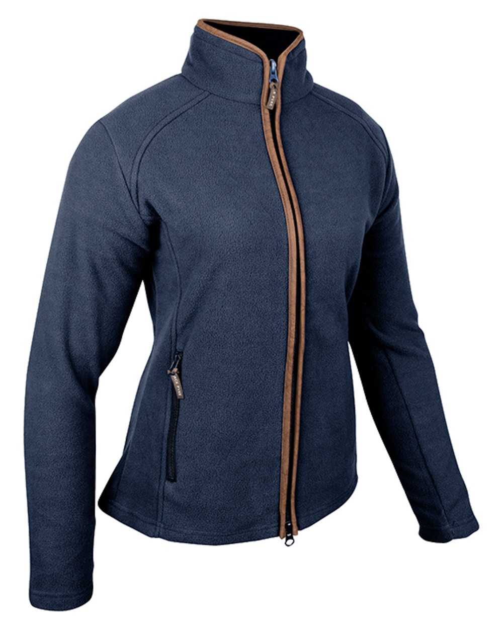 Navy coloured Jack Pyke Ladies Fleece Jacket on white background #colour_navy