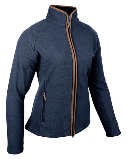 Navy coloured Jack Pyke Ladies Fleece Jacket on white background #colour_navy