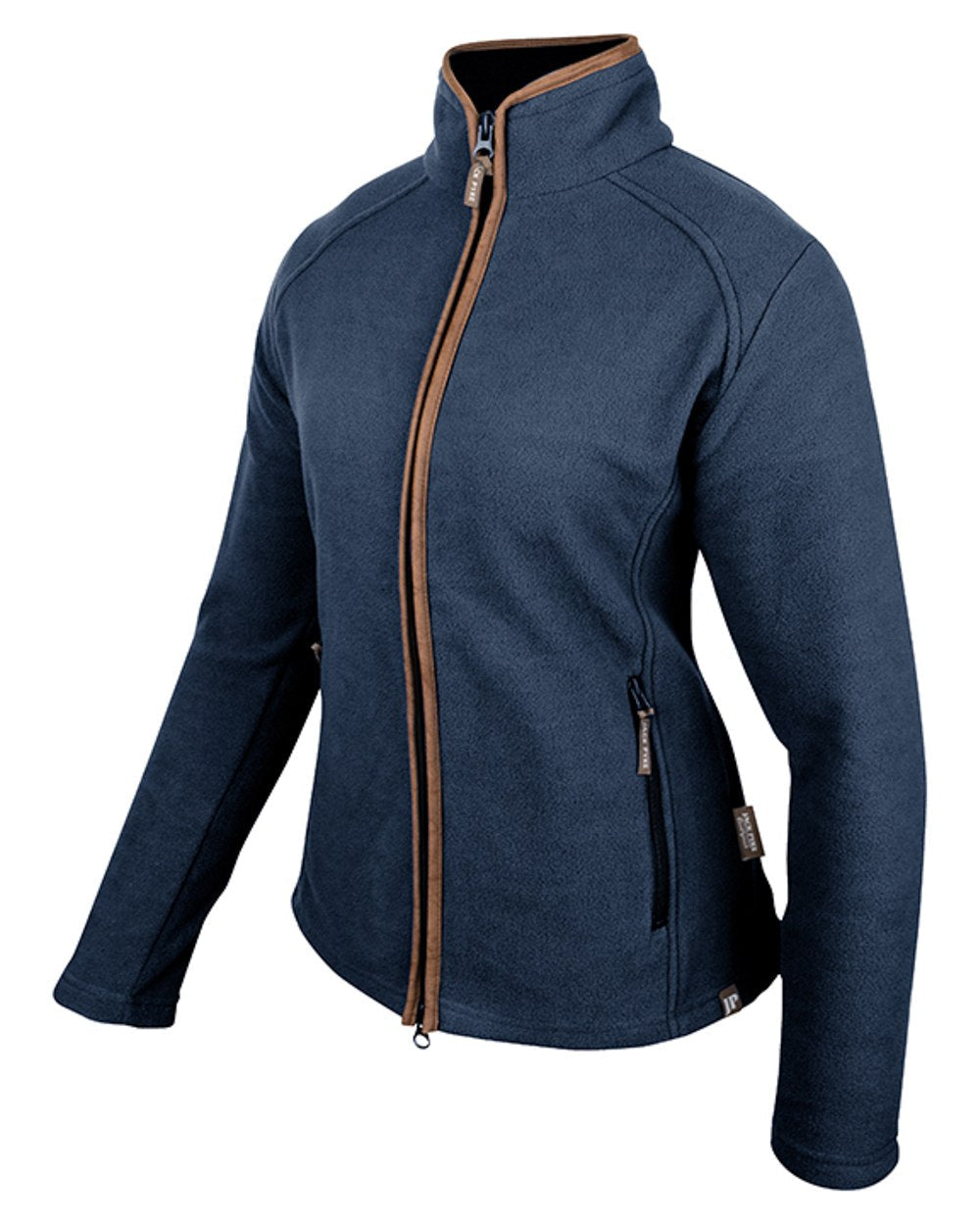 Navy coloured Jack Pyke Ladies Fleece Jacket on white background #colour_navy