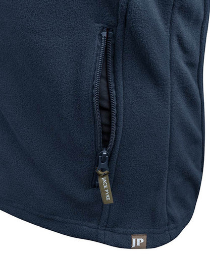 Navy coloured Jack Pyke Ladies Fleece Jacket on white background #colour_navy