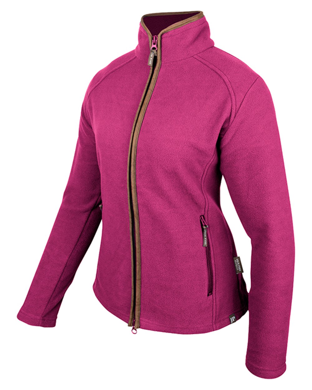 Roselle coloured Jack Pyke Ladies Fleece Jacket on white background #colour_roselle