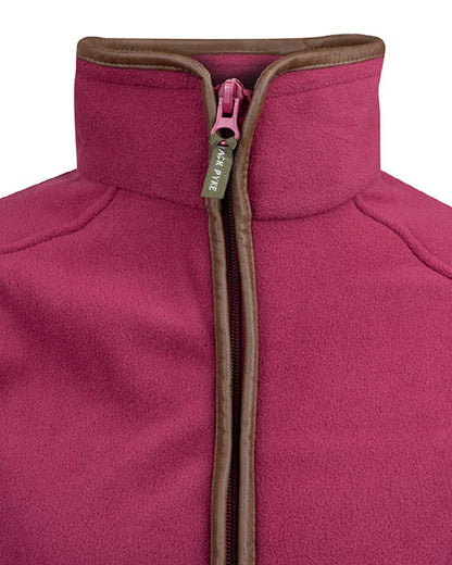 Roselle coloured Jack Pyke Ladies Fleece Jacket on white background #colour_roselle