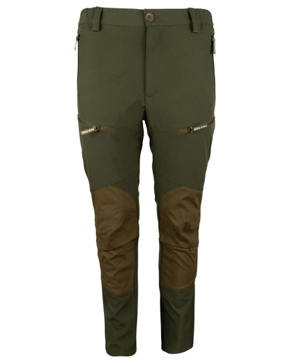 Green coloured Jack Pyke Ladies Technical Trousers on white background #colour_green
