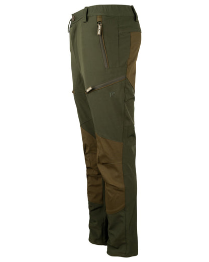 Green coloured Jack Pyke Ladies Technical Trousers on white background #colour_green