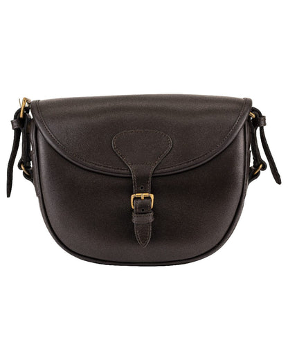 Brown coloured Jack Pyke Leather Cartridge Bag on white background #colour_brown