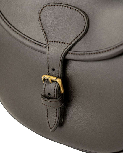 Brown coloured Jack Pyke Leather Cartridge Bag on white background #colour_brown