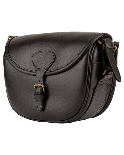 Brown coloured Jack Pyke Leather Cartridge Bag on white background #colour_brown