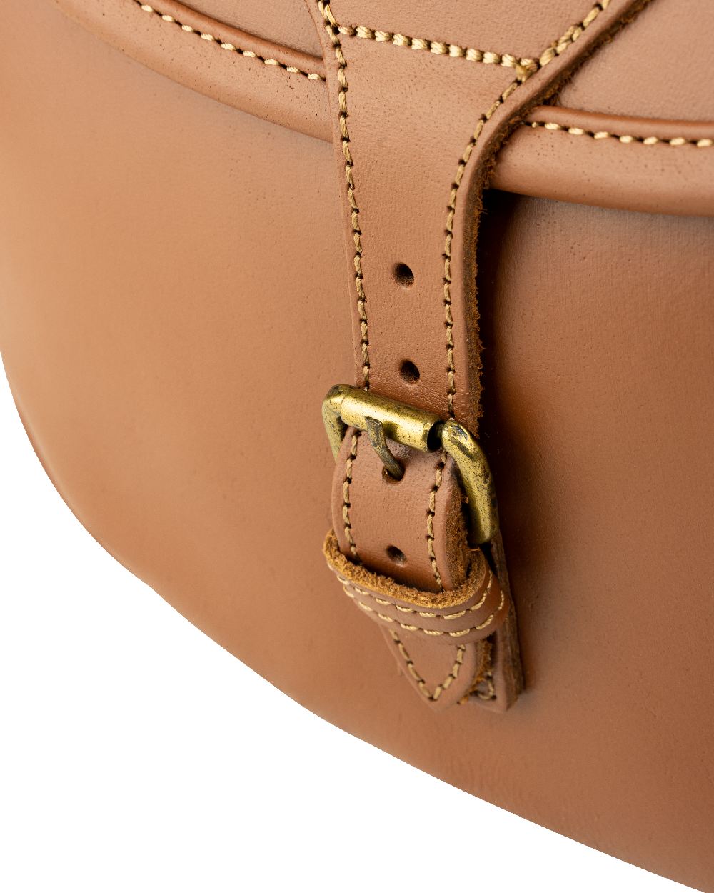 Tan coloured Jack Pyke Leather Cartridge Bag on white background #colour_tan