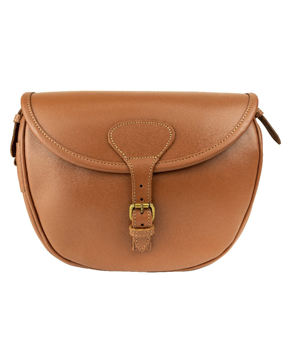 Tan coloured Jack Pyke Leather Cartridge Bag on white background #colour_tan