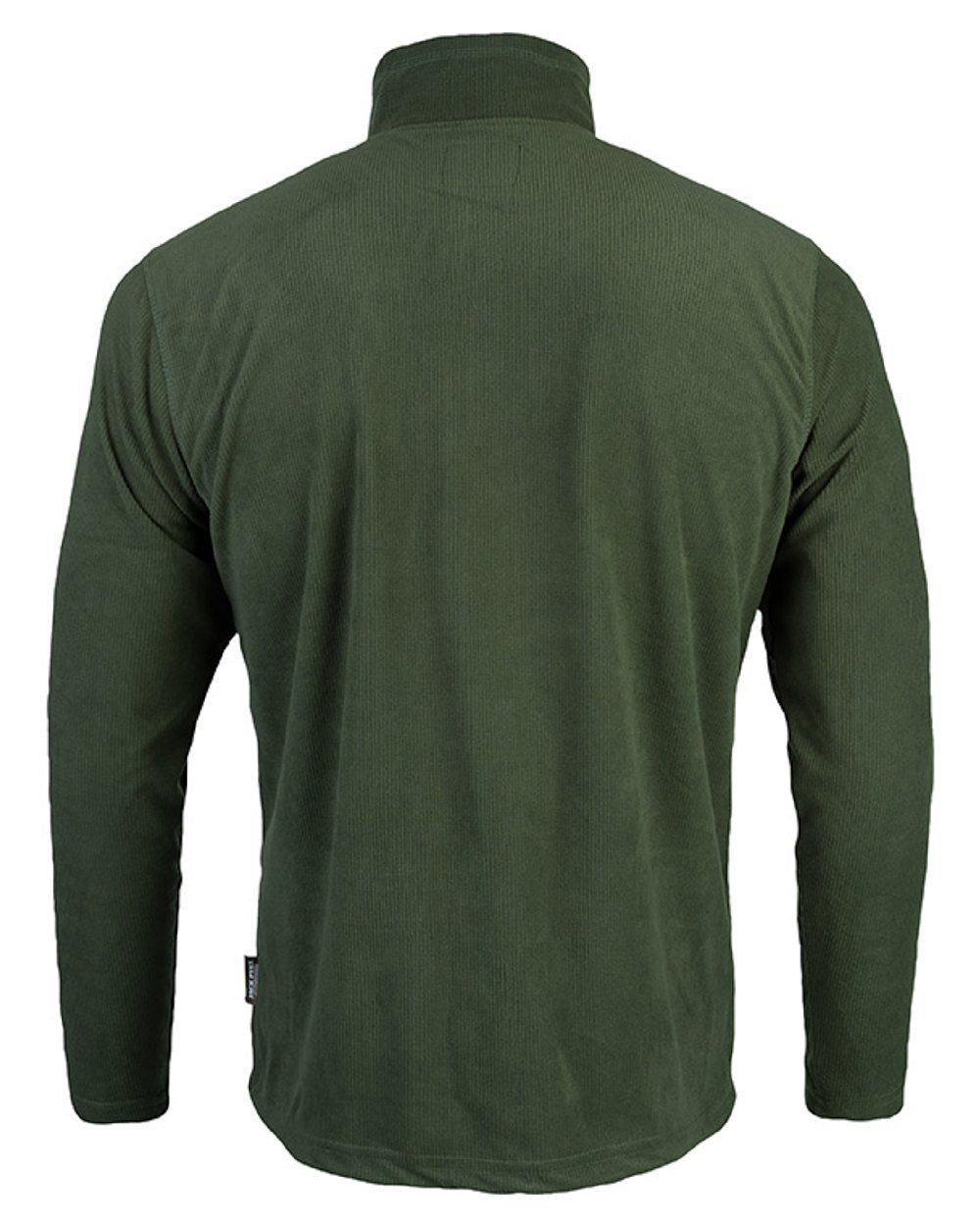 Green coloured Jack Pyke Lightweight Fleece Top on white background #colour_green