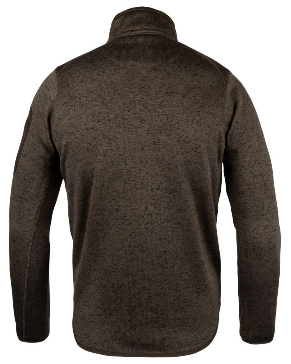 Brown Fleck Coloured Jack Pyke Melange Quarter Zip Fleece On A White Background #colour_brown-fleck