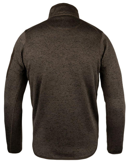 Brown Fleck Coloured Jack Pyke Melange Quarter Zip Fleece On A White Background #colour_brown-fleck