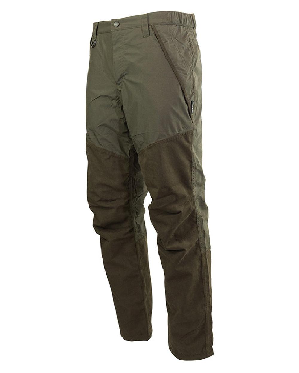 Green coloured Jack Pyke Mens Ashcombe Trousers on white background #colour_green