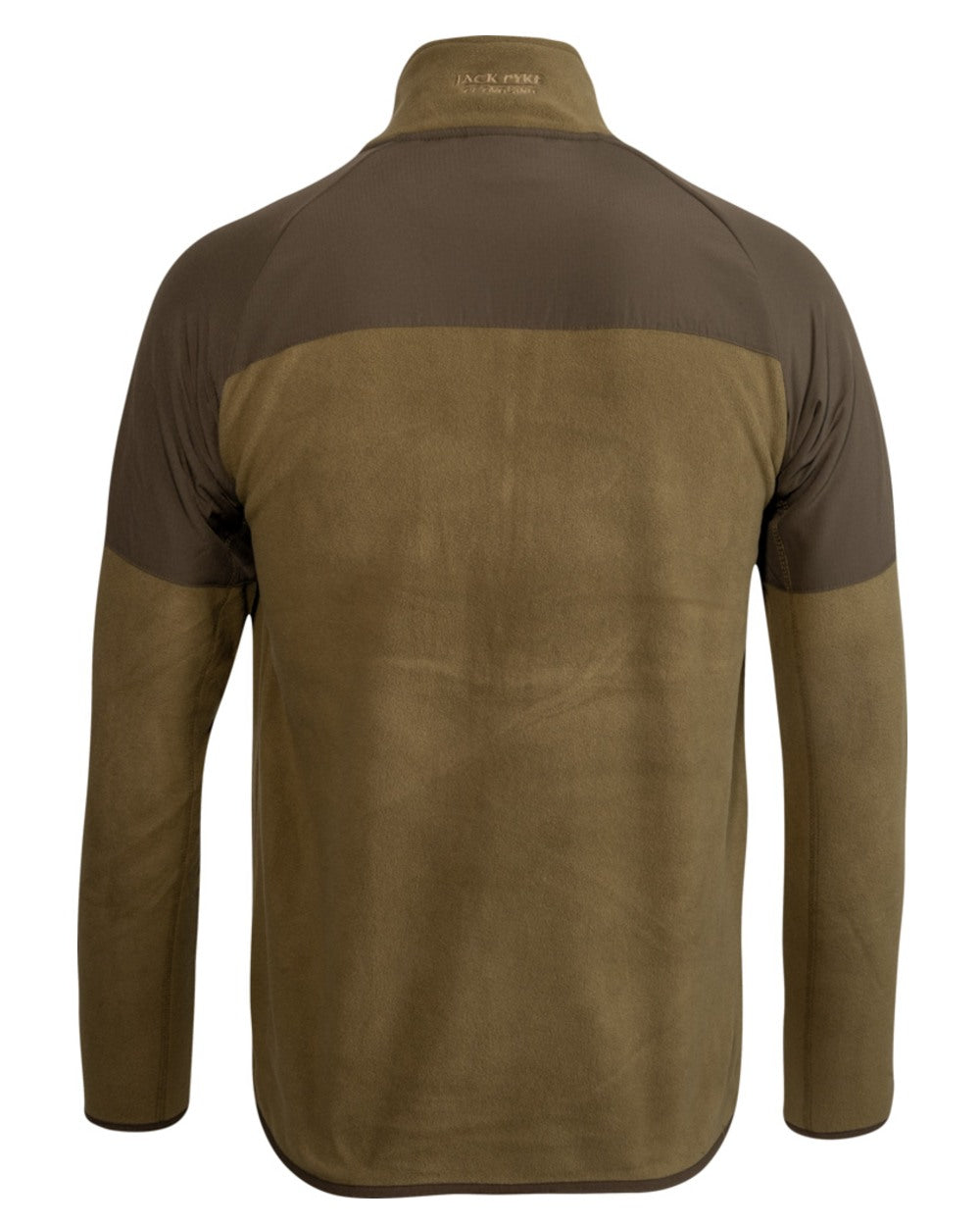 Dark Mustard Coloured Jack Pyke Mens Bleasdale Half Zip Fleece Top on white background #colour_dark-mustard