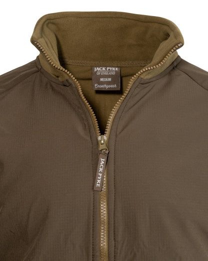 Dark Mustard Coloured Jack Pyke Mens Bleasdale Half Zip Fleece Top on white background #colour_dark-mustard