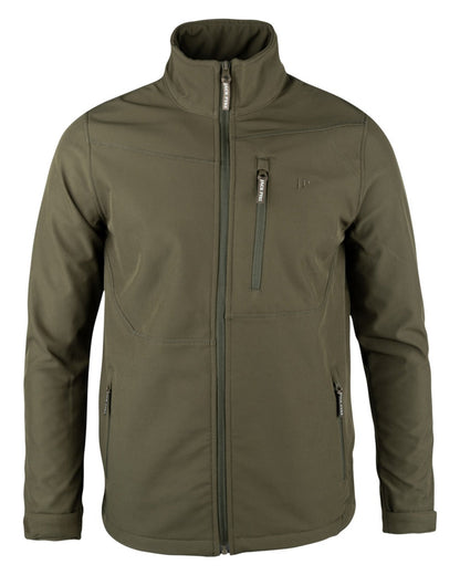 Green coloured Jack Pyke Mens Bleasdale Softshell Jacket on white background #colour_green