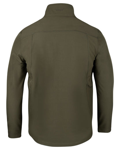Green coloured Jack Pyke Mens Bleasdale Softshell Jacket on white background #colour_green