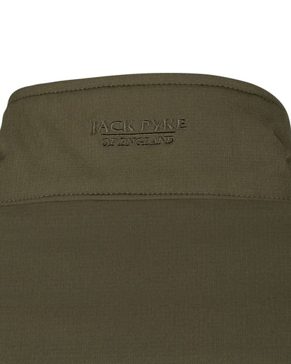 Green coloured Jack Pyke Mens Bleasdale Softshell Jacket on white background #colour_green
