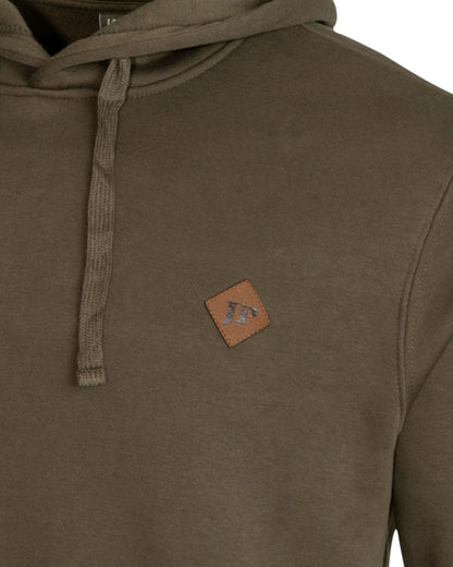 Olive Coloured Jack Pyke Mens Dalesman Hoodie on white background #colour_olive