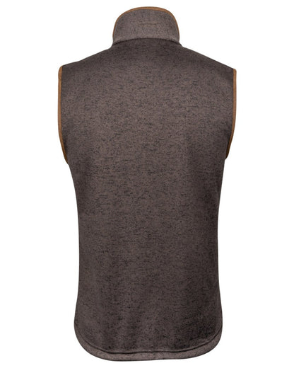 Brown Coloured Jack Pyke Mens Melange Fleece Gilet on white background #colour_brown