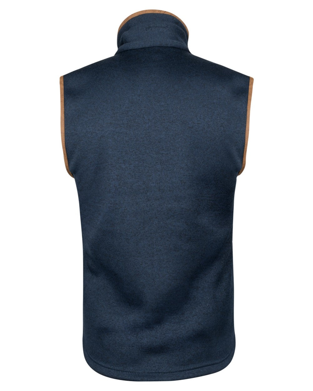 Navy Coloured Jack Pyke Mens Melange Fleece Gilet on white background #colour_navy